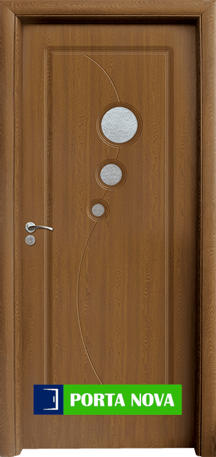 Интериорна HDF врата модел 017, цвят Орех