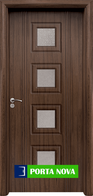 Интериорна HDF врата модел 021, цвят Орех