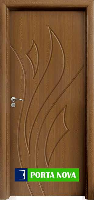 Интериорна HDF врата модел 033-P, цвят Златен дъб