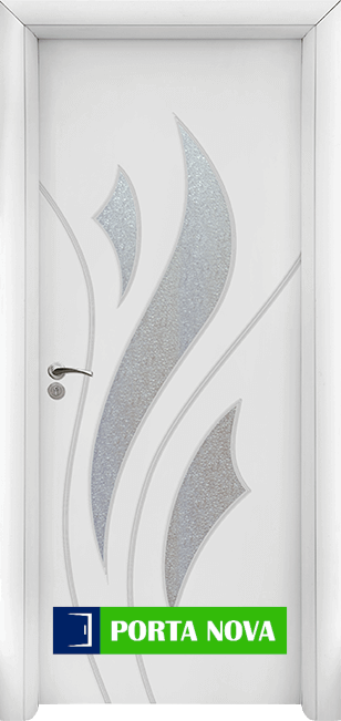 Интериорна HDF врата модел 033, цвят Бял