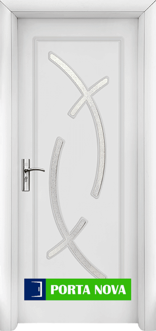 Интериорна HDF врата модел 056, цвят Бял
