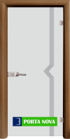 Стъклена интериорна врата, Gravur G 13-3, каса цвят Златен дъб