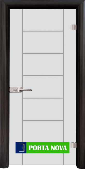 Стъклена интериорна врата, Gravur G 13-6, каса цвят Венге