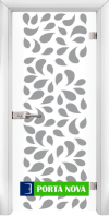 Стъклена интериорна врата, Print G 13-1, каса цвят Бял