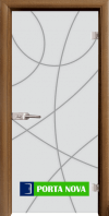 Стъклена интериорна врата, Sand G 14-12, каса цвят Златен дъб