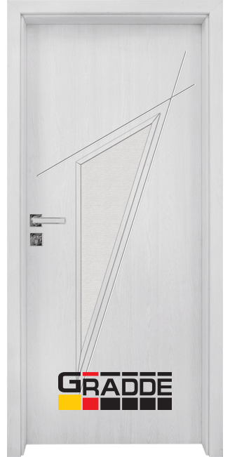 Вътрешна врата на серия Gradde модел Kristall Glas 4.2 в цвят Сибирска Лиственица