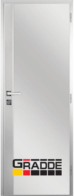 Алуминиева врата Gradde, цвят Бял Мат - Метална лайсна