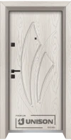 Входна врата Унисон Оптима 4553p, цвят Бяла Мура