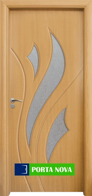 Интериорна HDF врата модел 033, цвят Светъл дъб