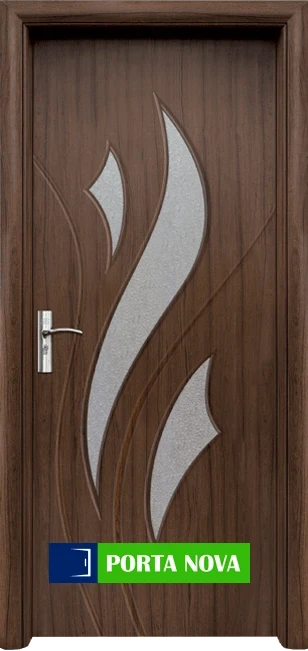 Интериорна HDF врата модел 033, цвят Орех